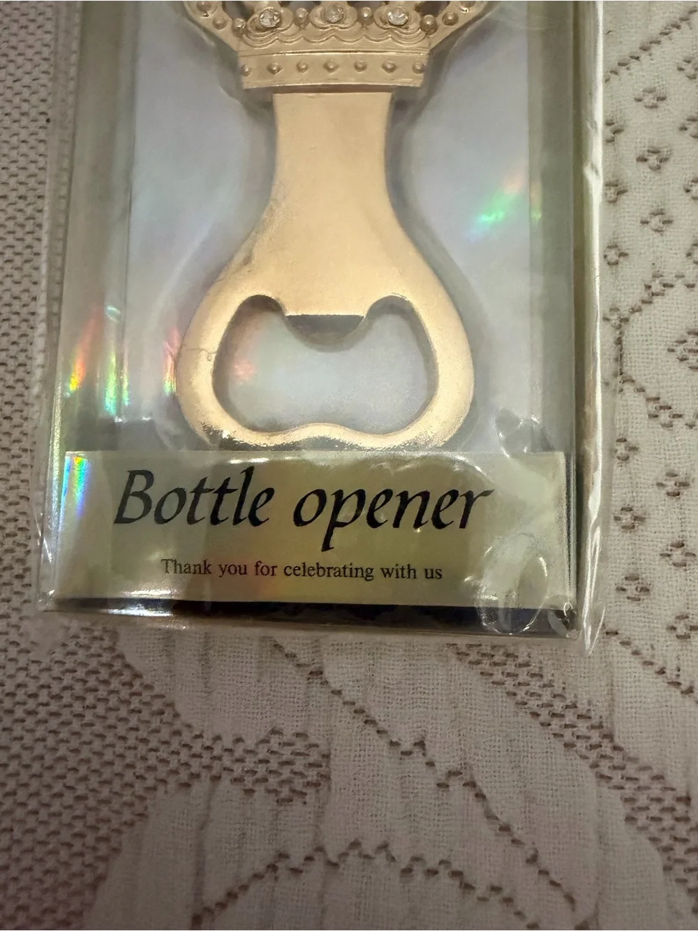 Gold Crown Bottle Opener - Party Favor gifts NEW